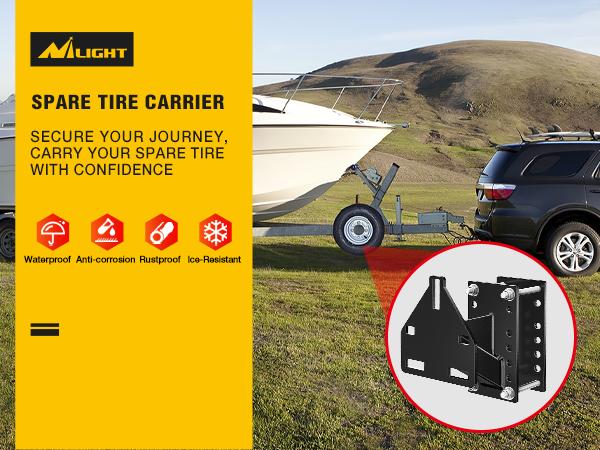 Nilight Spare Tire Carrier 3-Nuts Design Boat Trailer Carrier Bracket Utility Trailer Accessories Fits 4 & 5 & 6 Lugs Trailer Wheels on 4" 4.5'' 4.75'' 5'' 5.5''and 6''Bolt Patterns 150 Lbs Nilight Spare Tire Carrier 3-Nuts Design Boat Trailer Carrier Bracket Utility Trailer Accessories Fits 4 & 5 & 6 Lugs Trailer Wheels on 4" 4.5'' 4.75'' 5'' 5.5''and 6''Bolt Patterns 150 Lbs