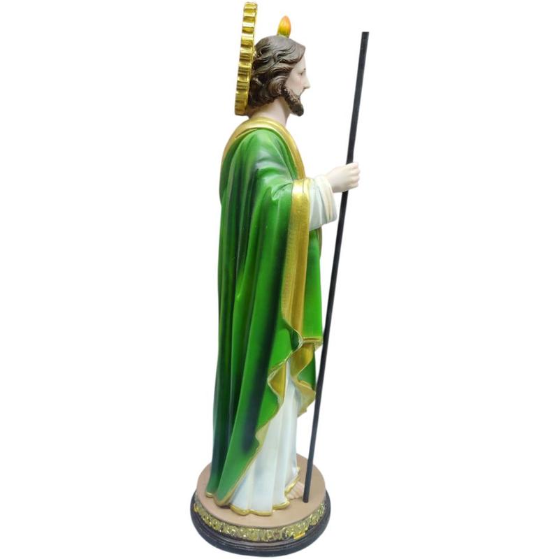 San Judas 20" Inches Tall Classic Brand New Statue with Green and Gold Accents Saint Jude Patron Saint Religious Decor