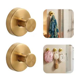 2-Pack Heavy-Duty Suction Cup Hooks, Kitchen & Bathroom Accessories Home Essentials, Christmas Gift for Glass Doors, Mirrors, and Tiles, No-Nails Reusable Towel Hooks, Stainless Steel Waterproof Design, Holds Up to 15 lbs