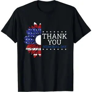American Flag Memorial Day Shirts For Women Memorial Day T-Shirt