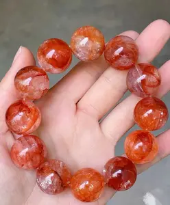 Red Calcite Bracelet | Attracts Wealth and Good Luck | Wards Off Evil and Protects | Promotes Emotional Harmony | Nourishes Health and Inner Peace | Blessed by a Taoist Priest