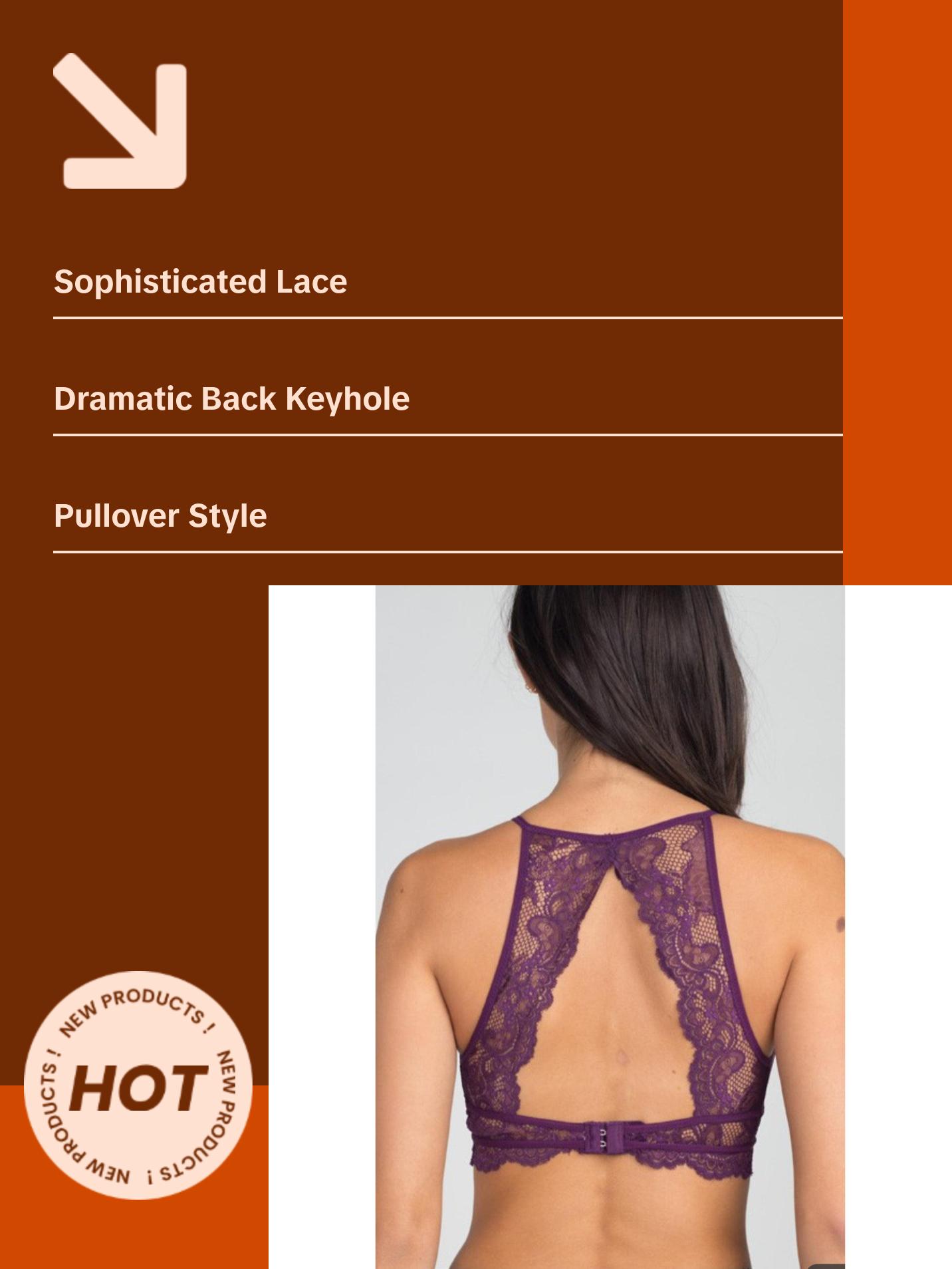 Lasting Impression High Neck Lace Bralette Womenswear Pullover
