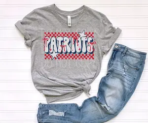 Patriots Checker and Stars DTF