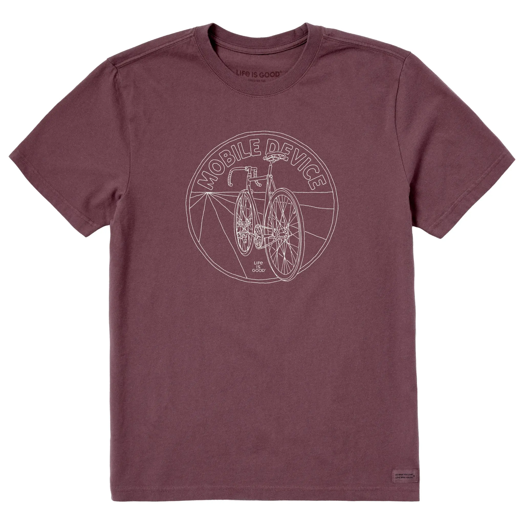 Men's Mobile Device Bike Ride Short Sleeve Crusher Tee