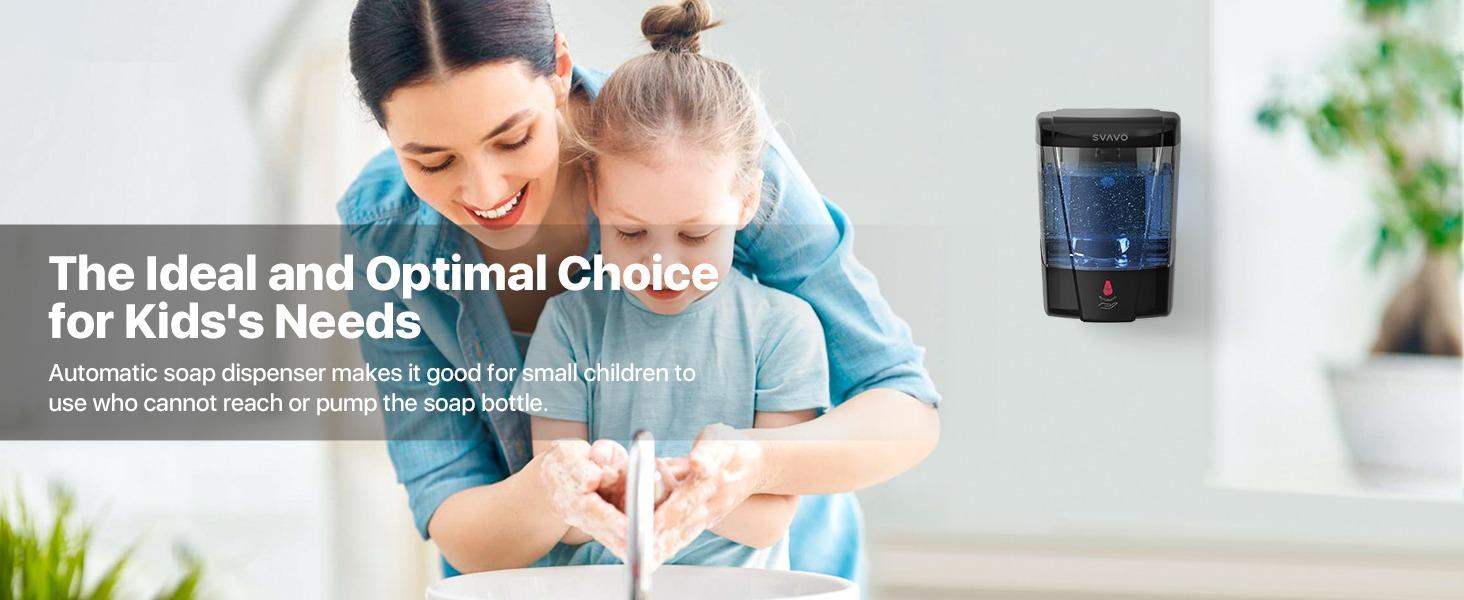 XL 600ml Wall-Mounted Automatic Soap Dispenser - Touchless IR Sensor, Mess-Free & 1-Year Battery Life SVAVO