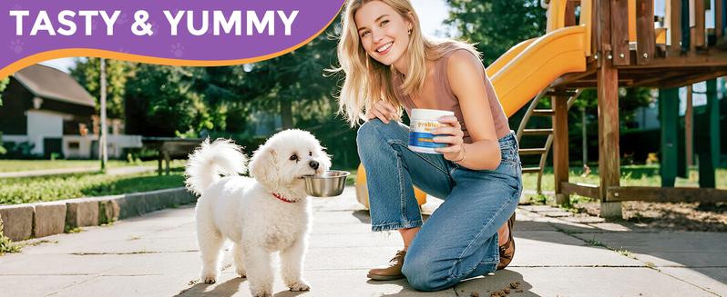 HAPWAG 8-in-1 Probiotics for Dogs – Gut Health, Digestive & Immune Support – Premium-Quality Ingredients – Pork Flavor – 90 Chewable Treats