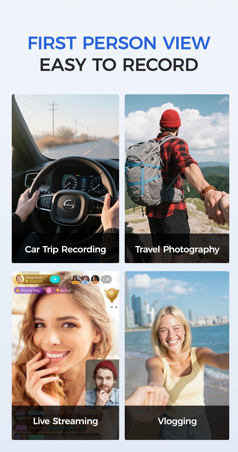 NEW -MAGIC JOHN Magnetic Neck Phone Mount – Hands-Free Vlogging, TikTok Live & Travel Filming | 360° Adjustable & Wearable