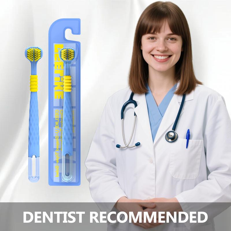 CEELIKE 3-Sided Toothbrush + 2 Toothpaste Set – 360° All-Around Cleaning, Gentle Care, Ideal for Daily Oral Care, Travel-Friendly Design, Available in Multiple Combinations.