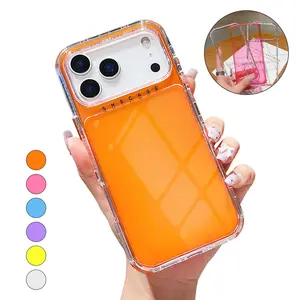HOTSIAD 3-Layers Defender Case Hard Bumper Fluorescence Armor Shockproof Hybrid Protection Cover For iPhone 17 16 15 14 Pro Max 14 13