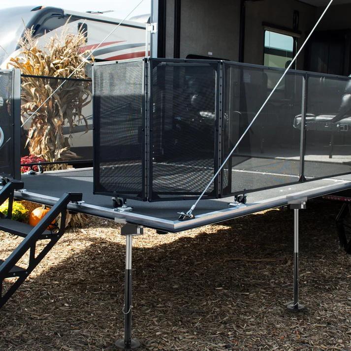 【GARVEE】 Adjustable Heavy-Duty Steel RV Slide Out Support Jacks Available in 2 or 4 Pack, with Capacities of 5,000 or 10,000 Lbs, Height Range 21.06" to 34.25", Black Finish for Reliable RV Support