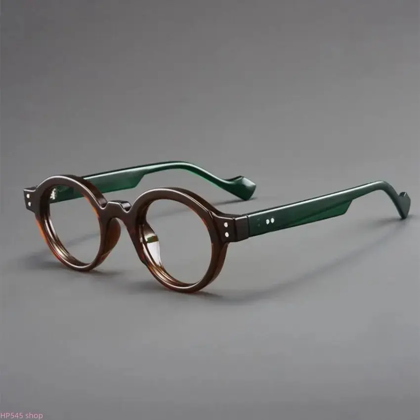 Women's Retro Classic Round Anti-Blue Light Glasses - Color Block Frame with Rice Grain Detail, Lightweight Non-Prescription Eyewear for Daily Work & Study, Lightweight Eyeglasses, Classic Round Frame Non-Prescription Glasses homedecor
