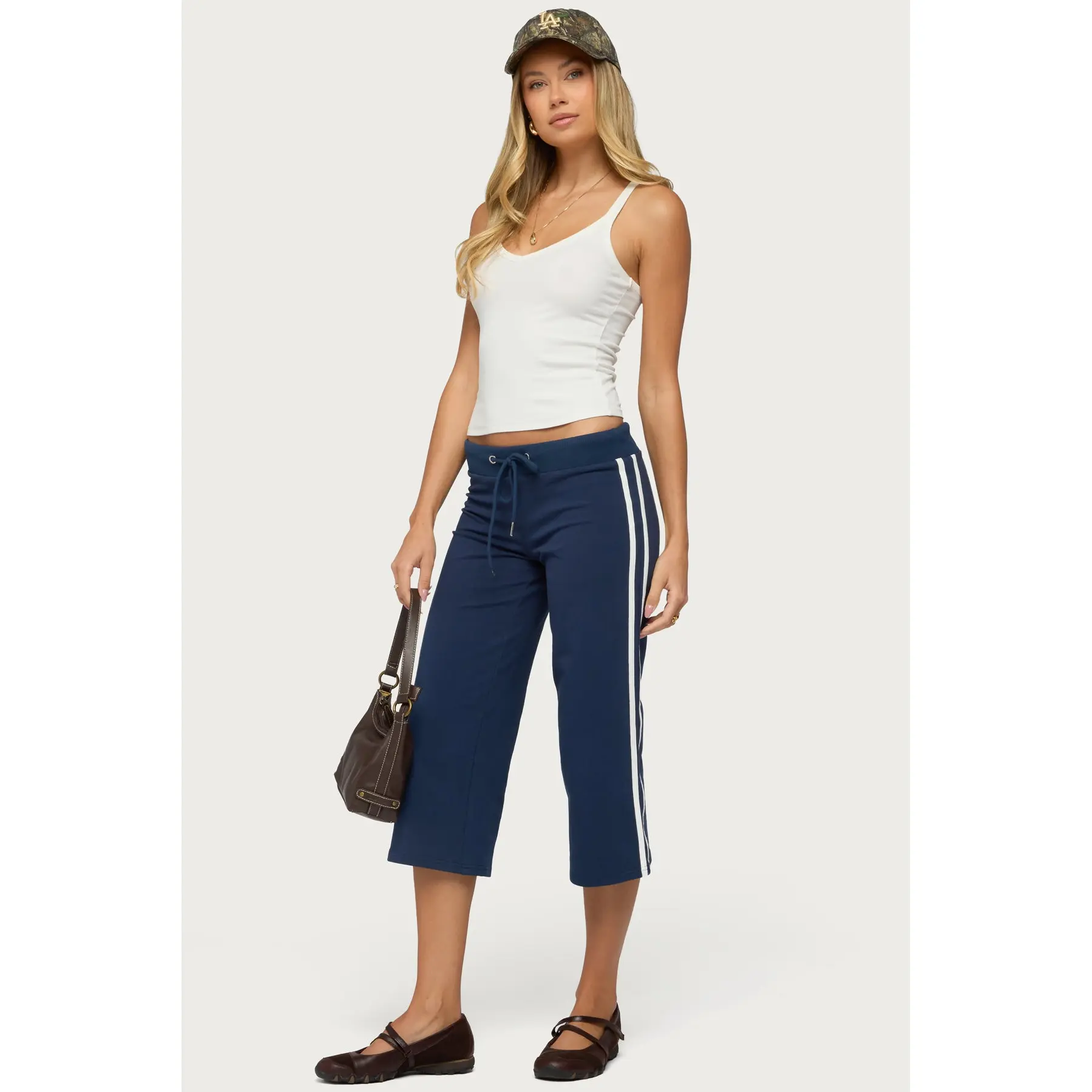 Zanele Side Stripe Capri Sweatpants
