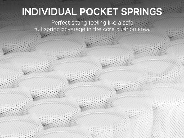 GTPLAYER Office Chair, Computer Office Chair with Pocket Spring Cushion, Linkage Armrests and Footrest, High Back Ergonomic Computer Chair with Lumbar Support Task Chair with Footrest