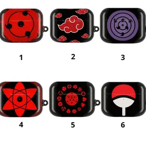 Akatsuki AirPods Case, Sharingan Narut0 AirPods Case For all Airpods Gen 1 2 3 4 & Pro 1, 2, 3 Aesthetic AirPods Case Cover Protective D3GZT8