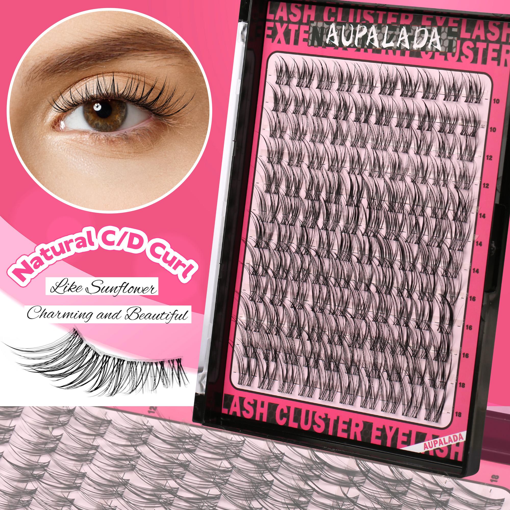 Amazing! 4 Styles  MAX-PACK Cluster Lash Extension Gift Set | Includes  Natural   Styles + Extra Volume | Soft & Lightweight | Comes with Glue, Tweezers & Brush | Easy DIY at Home | 1 Set Mixed Length Individval Eyelash Extensions Kit