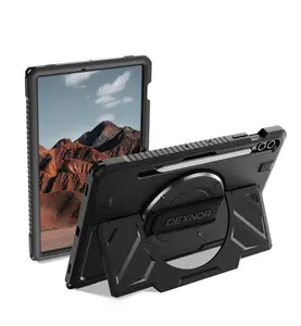 Dexnor Case for Samsung Galaxy Tab S10+ Plus 2024/S9+ Plus 2023 12.4", Rugged Protective Case with 360° Rotating Hand Strap & Stand & Screen Protector & S Pen Holder Shockproof Full-Body Cover