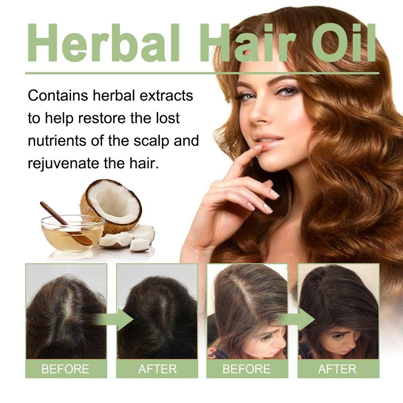 OUHOE Herbal Hair Oil: Gentle in nature, it nourishes the scalp; strengthens and cleanses the hair while protecting the scalp from dandruff and enhancing hair thickness.