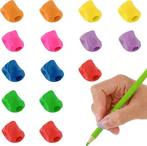15Pcs Kids Pencil Holder - Tripod Pencil Soft Grip | Pencil Grippers for Kids Handwriting Correction Finger Posture Training Writing Aids for Preschooler Toddler Kindergarten