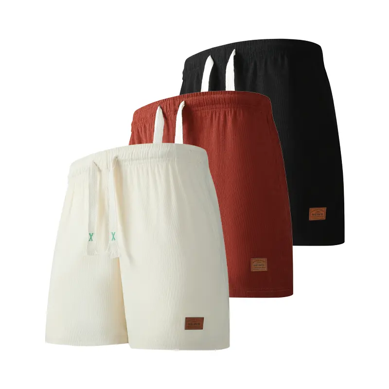 Men’s casual shorts suitable for fitness, jogging, and everyday relaxation at home.Gentle on the skin and features moisture-wicking performance.Features a high-elastic drawstring waistband that can be freely adjusted for a snug fit.Loose straight-leg fit