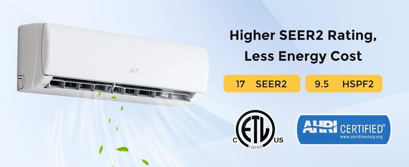 COSTWAY Split Air Conditioner& Heater, 9000-24000BTU Wifi Enabled Inverter Air Conditioner & Heater Pump System, Compatible with Alexa, w/Installation Kit