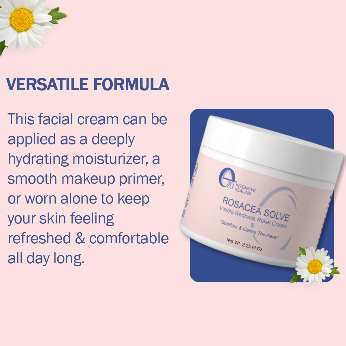 e70 Rosacea Solve Face Moisturizer - Redness Relief Cream w/ Aloe Vera &  Hyaluronic Acid - Soothes, Hydrates & Calms Sensitive Skin (2.25 fl oz)-  Available in Single & 2-Pack Options! - TikTok Shop