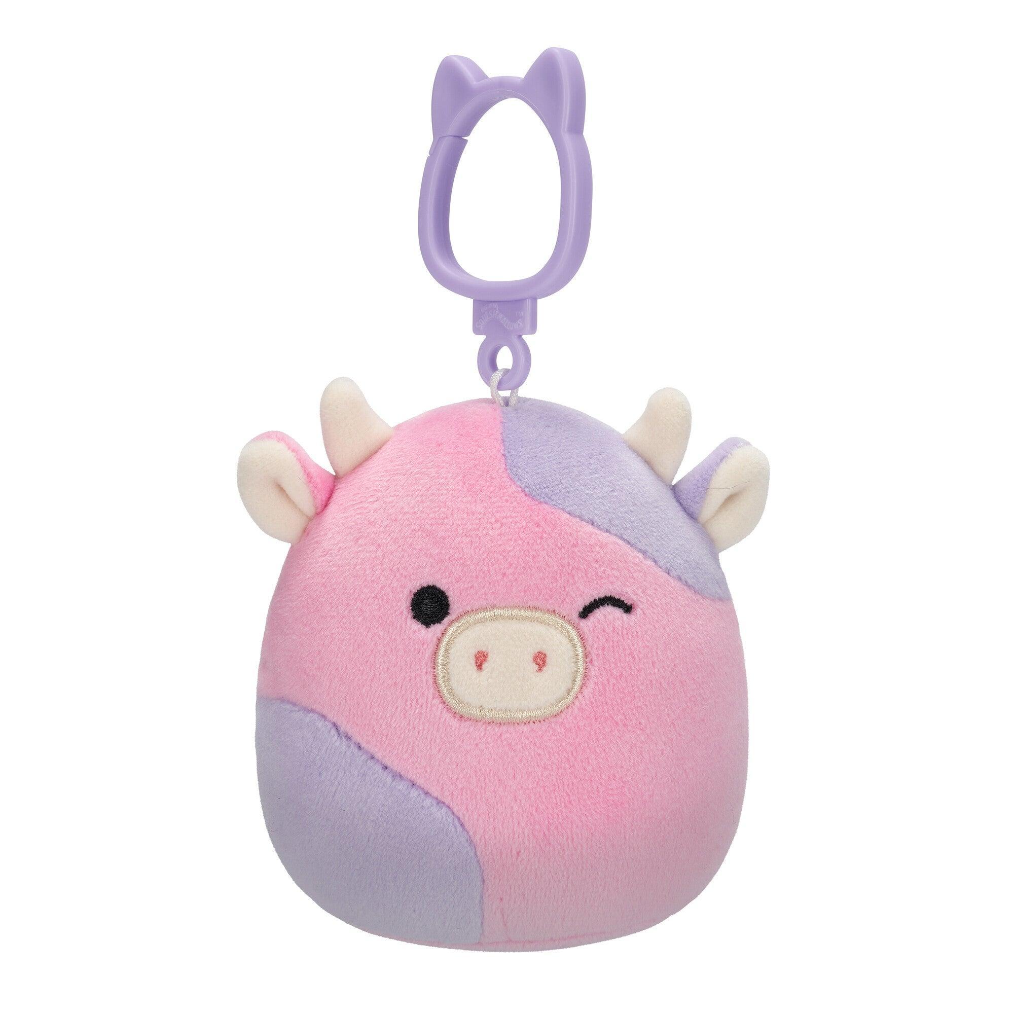 Squishmallows Select Series 3.5-Inch Cow Clip Multipack – Cute Plush Keychain Stuffed Animals for Backpack, Car & Tumbler