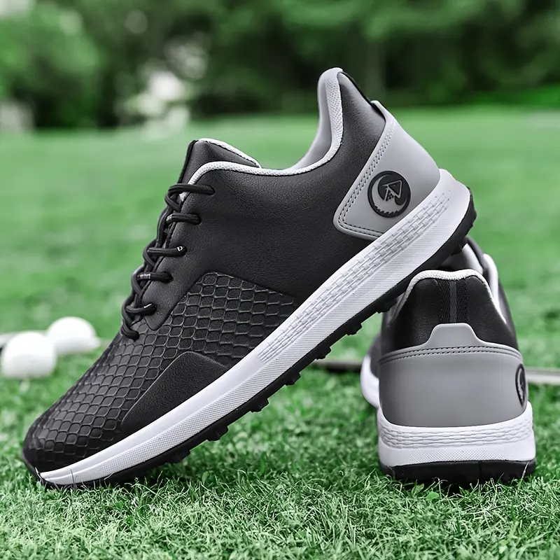 2026 Men Simple Golf Shoes Daily Comfy Outdoor Walking Footwear Soft Stretch Everyday Flexible Light Grip Minimalist Stable Easy Off Supportive Basic Durable Summer Style Pair Versatile essential comfortable training