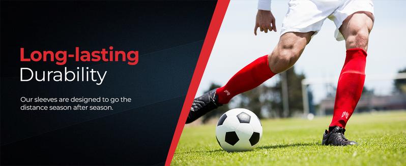 MediCaptain Pre-Cut Soccer Sleeve Socks for Adults and Youth, Companion for Soccer Grip Socks, Securely Holds Shin Guards