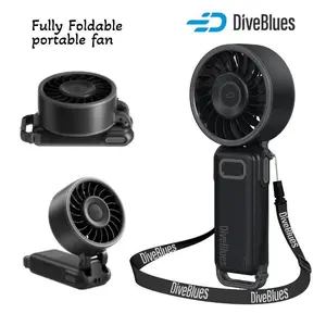 Diveblues Portable Handheld Turbine Cooling Fan, USB Rechargeable Personal Fan with 100 Speed Modes, Mini Electric Fan for Outdoor Travel Camping, Handheld Turbo Fan Cooling Fan, Multifunctional Fan, Air Fan, Pocket Fan, Student Carry Fan