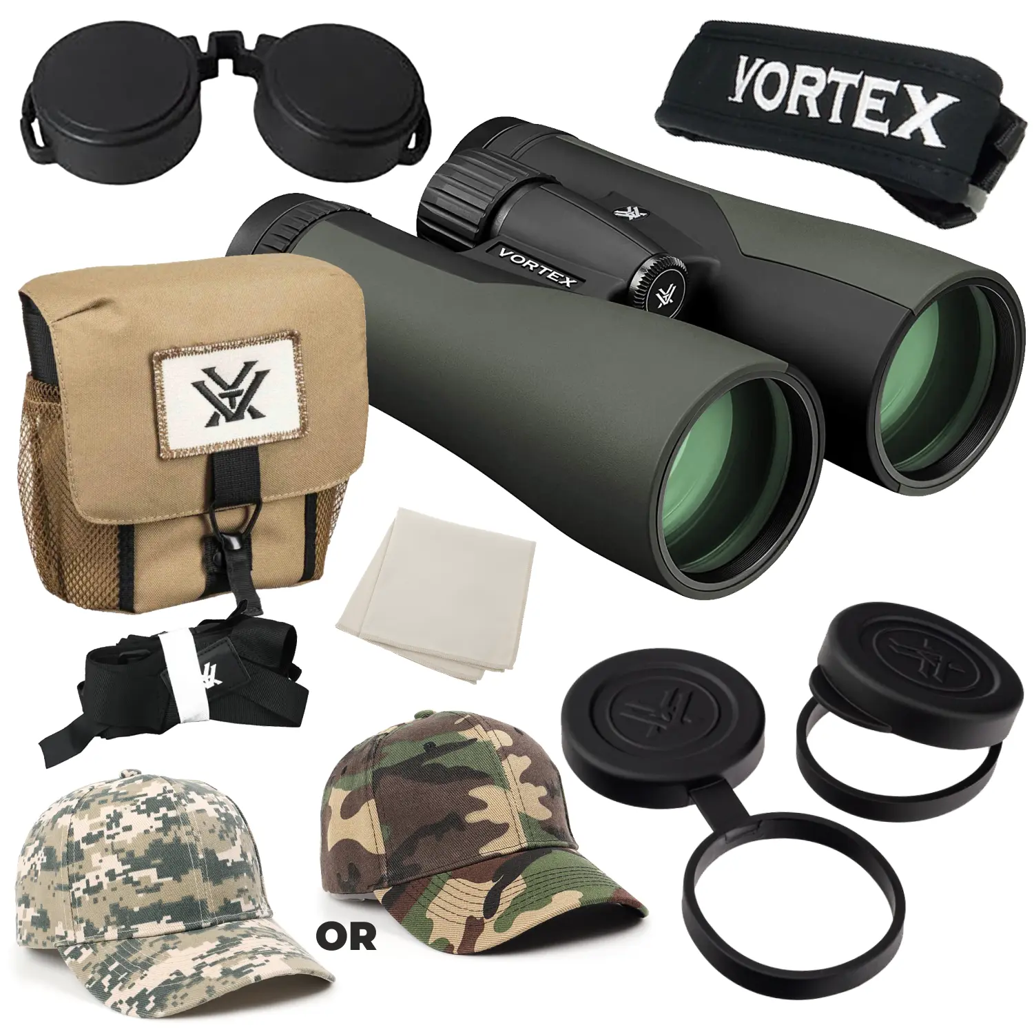 Vortex Optics Crossfire HD Binocular - 12x, 50 mm, Green, 273 ft/1000 yds, 29.5 oz, Outdoor Hunting Equipment (CF-4314), 273 Feet/1000 Yards