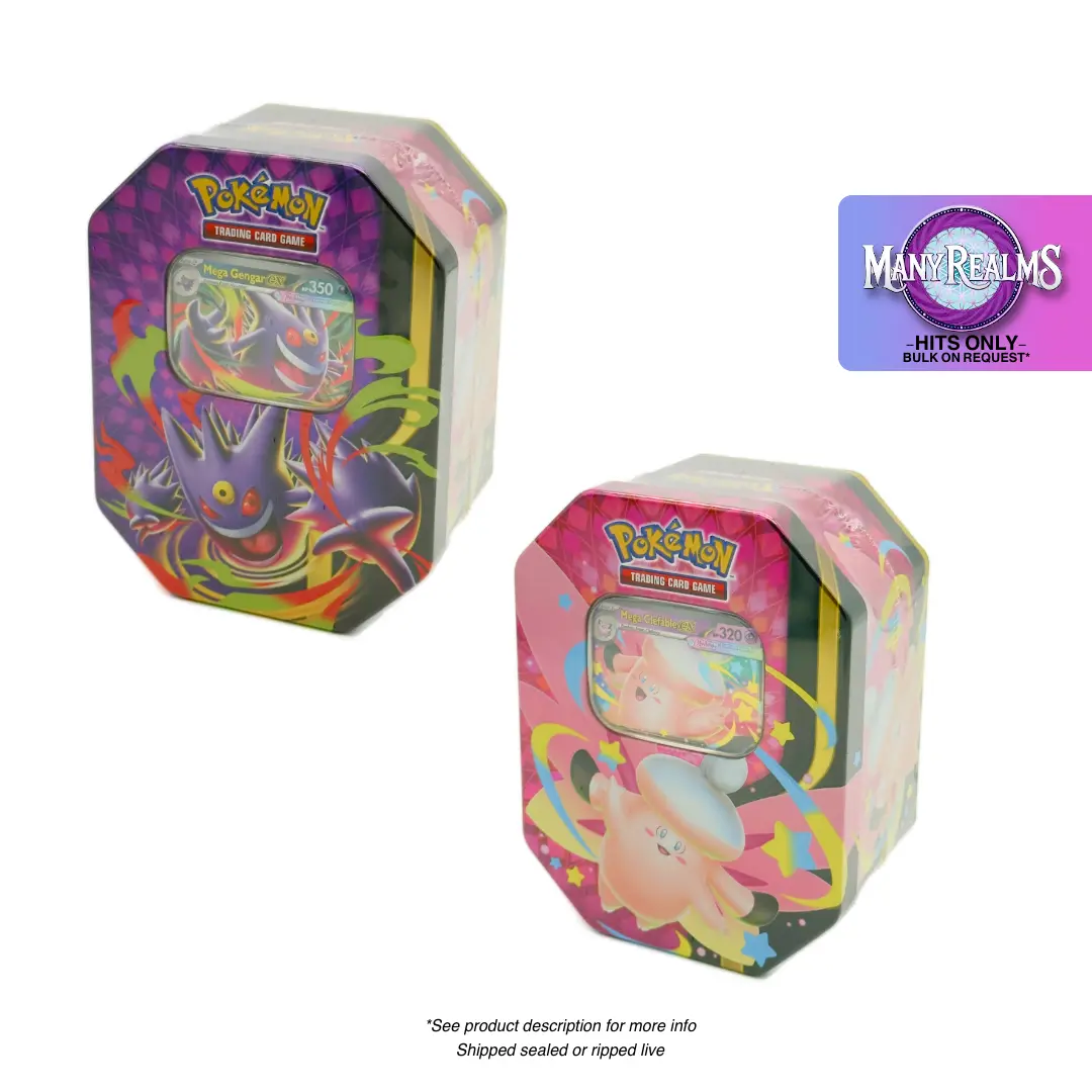 Mega Gengar and Mega Clefable 4-Pack Tin Duo Pack