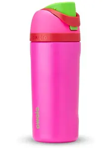 Owala Kids FreeSip Insulated Stainless Steel Water Bottle with Straw, BPA-Free Sports Water Bottle, Great for Travel, 16 oz, All the Berries