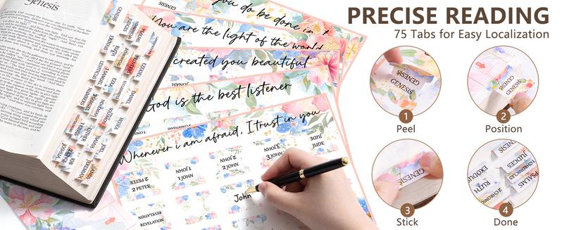 FLOE Bible Study Supplies Journaling Kit for Women with Bible Cover Case, Christmas Christian Gifts for Women, Bible Study Tools Accessories Set with Highlighters Pens, Pencil Case Notebook Annotation Kit