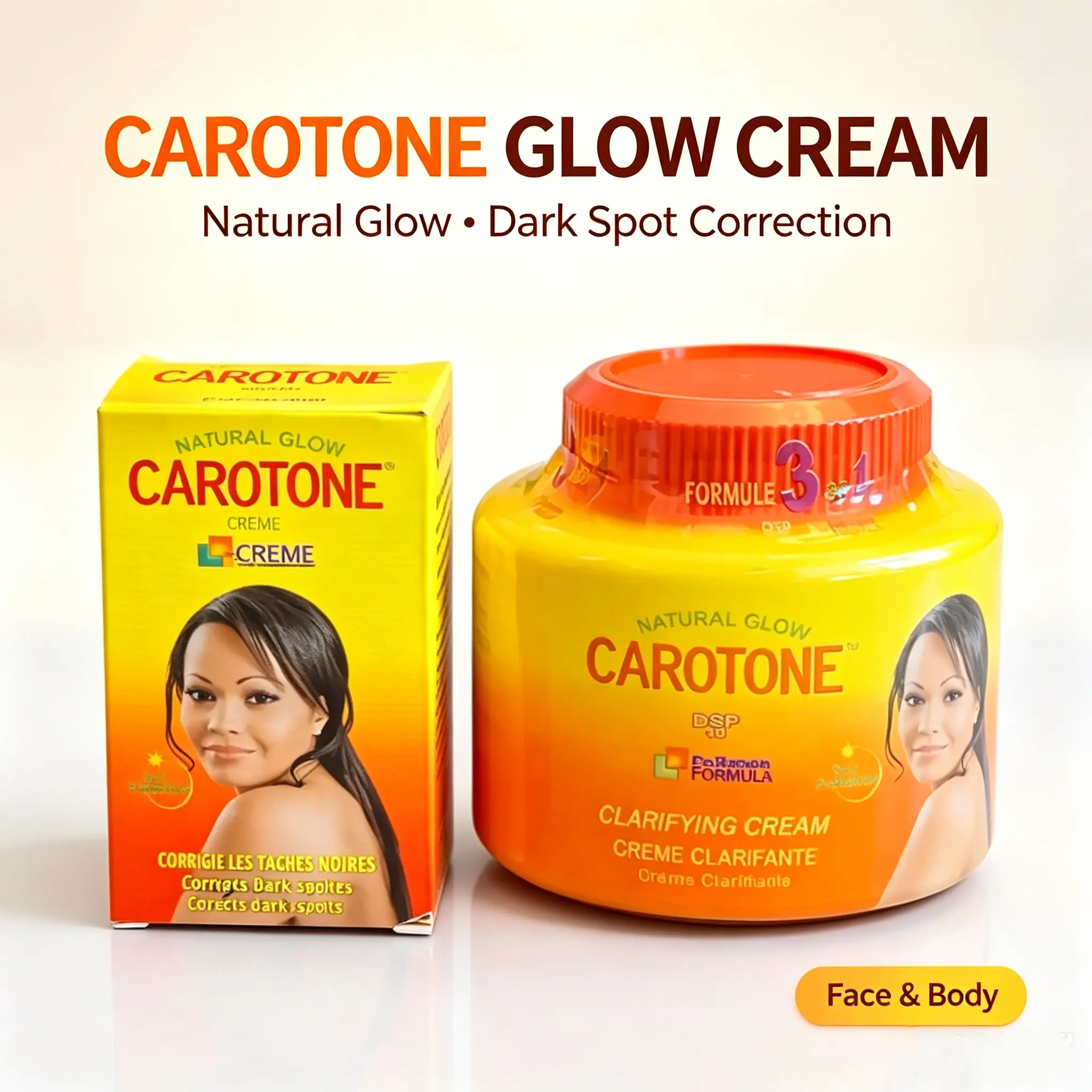 Carotone Face Care & Self Care Beauty Bundle - Glowing Skin & Skin Brightening Kit with 3IN1 Cream + Soap, Face Care Kit