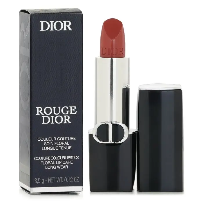 DIOR Rouge Dior Satin Lipstick - #434 Promenade, Makeup with Flower Extract, Shea Butter, Hyaluronic Acid and Pomegranate Infusion