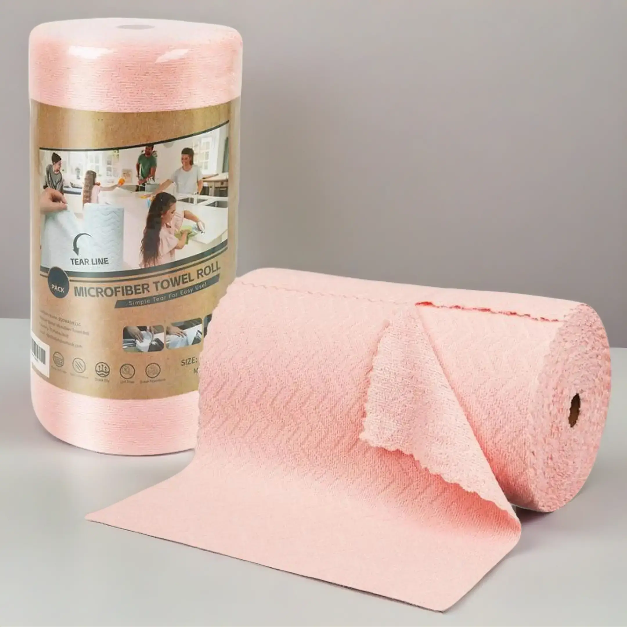 Camp Kitchen Microfiber Cleaning Cloths Roll - 30 Pack 8x8 in Lint-Free Removable Wipes, Microfiber Towel, Washable, Scratch-Resistant, Ultra-Absorbent Reusable Rags for Camping, Hiking, Towels, 8 X 8, Scratch‑Safe Wipe