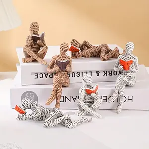 Set of 3 Reading Women Figurines - Resin Book Lover Abstract Statues for Bookshelf Decor - Little Cute Decorative Sculpture for Desk, Office, Living Room , Home Decor- Unique Literary Gift for Women, Girls, Avid Readers