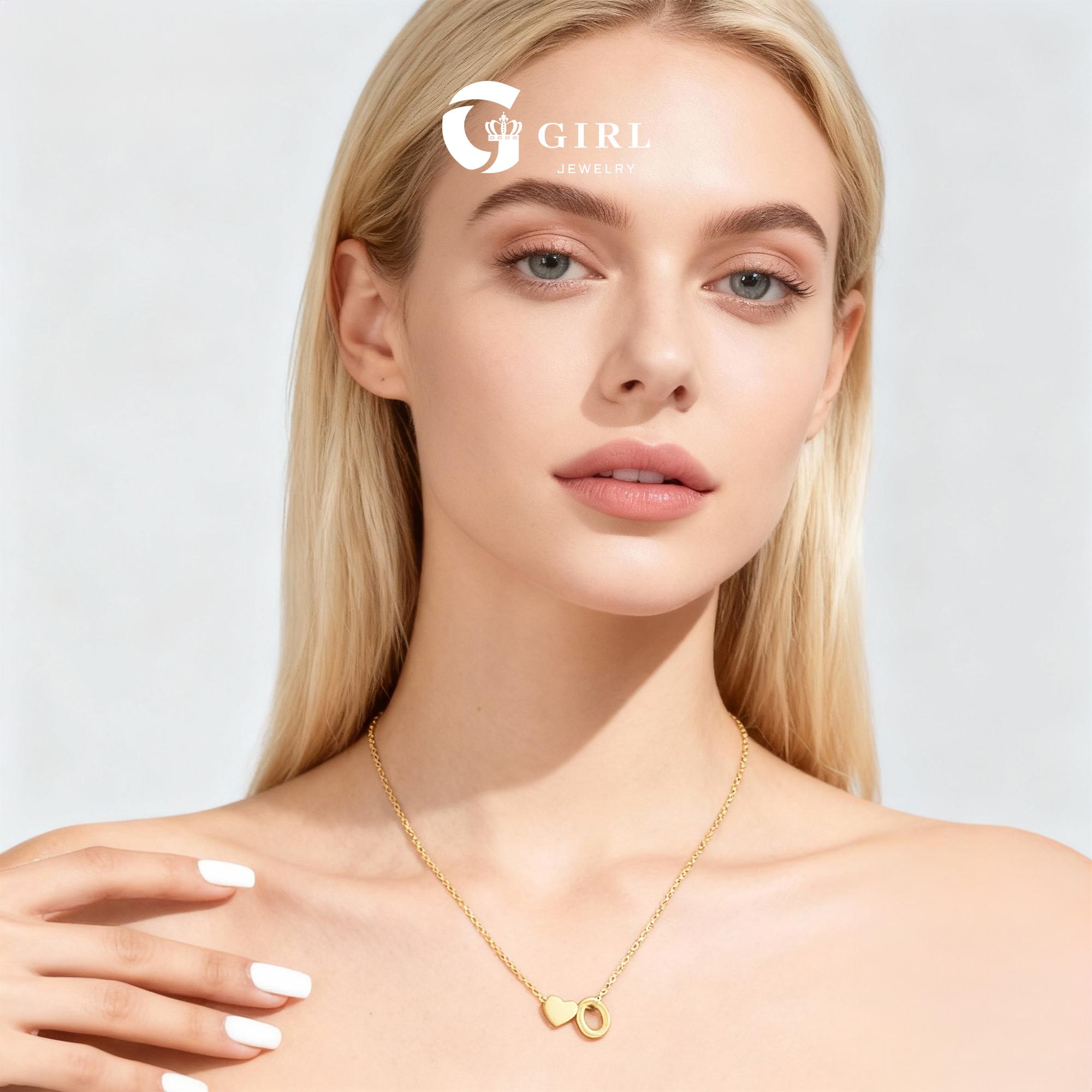 GGIRL 18K Gold Plated Heart Initial Letter A-Z Necklace for Women Alphabet Pendant Dainty Fashion Jewelry Gift for Holiday Haul Christmas Birthdays Anniversaries