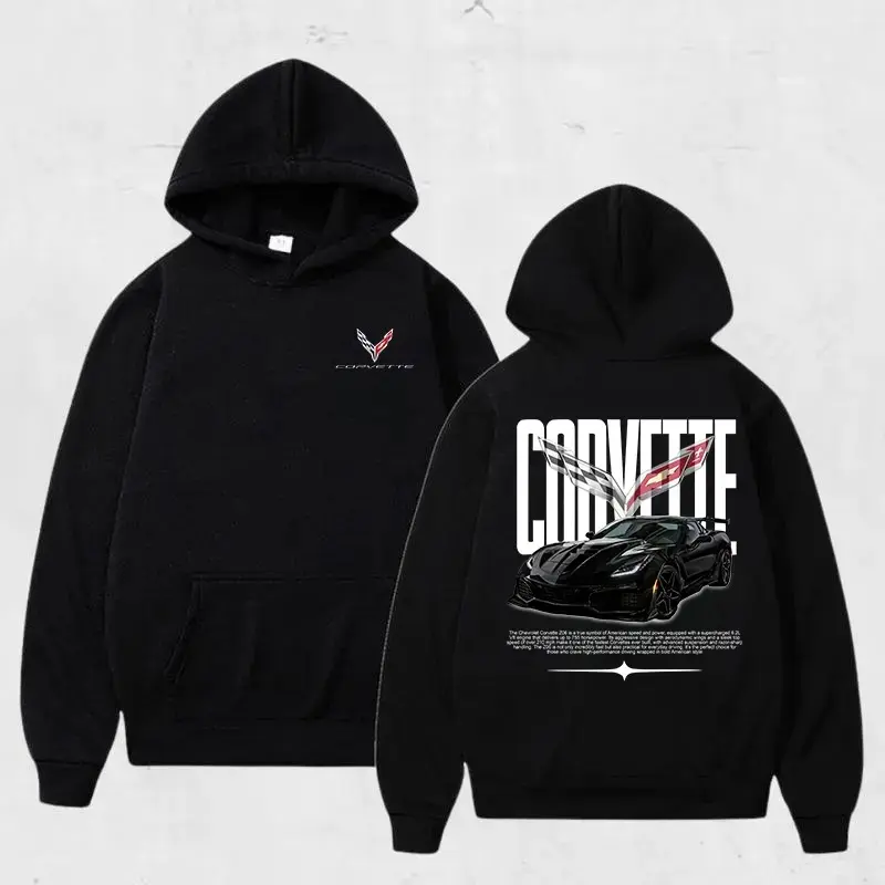 Chevrolet Corvette ZR1 C7 T-Shirt, Black Supercar Graphic Tee, American Muscle Car Shirt, Casual 100_ Cotton Top, Gift for Men
