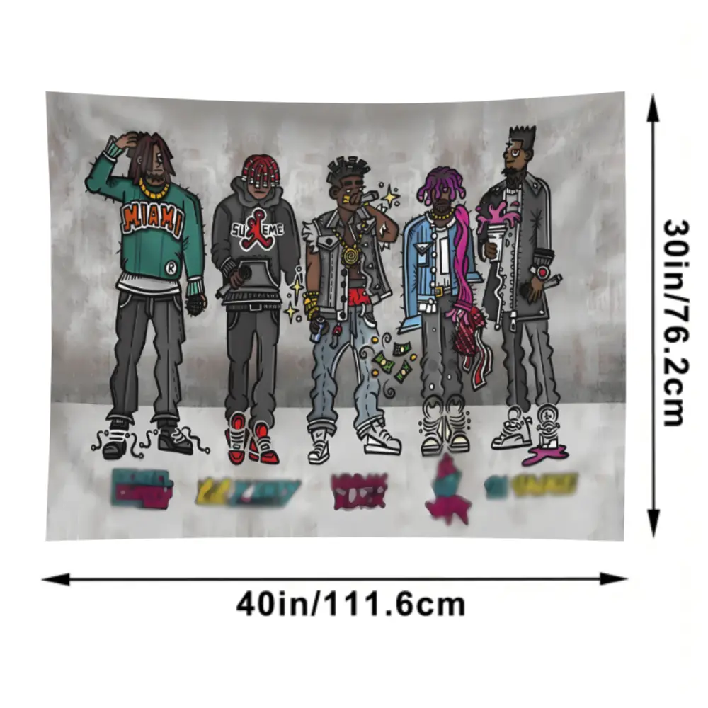 2016 Freshman Cypher Rapper Graphic Flag Hip-Hop Tapestry - 3x5 Ft Sturdy Polyester Wall Decor, Solid Color Room Art for Living Room Summer Use