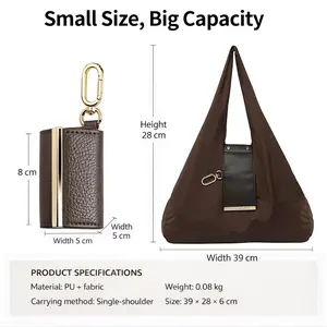 Keychain foldable Bag Reusable Grocery Bags for Shopping Foldable & Expandable Handbag with Key Ring for Travel Daily Use