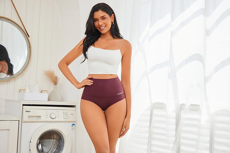 FINETOO 3PCS High Waisted Underwear For Women Nylon Seamless Briefs Everyday Comfort Lingerie Bridal Cute Panties S-3XL  Womenswear Elastic