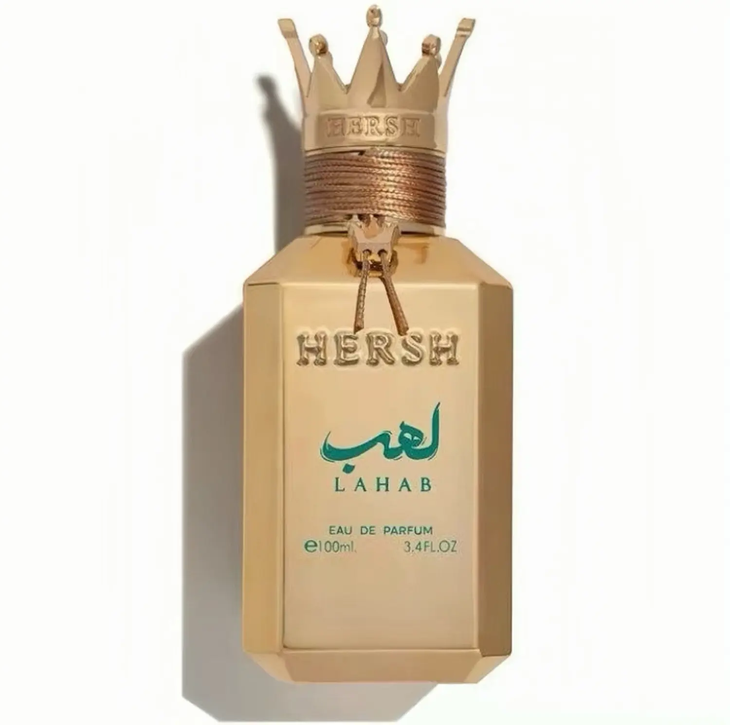 Al Ezz Oud Perfumes Hersh Lahab 100ml EDP Spray - Men's Arabian Fragrance, Bold Confident Scent, Non-Toxic Cologne, Woody Amber Musk, Luxe Bottle, Santal Bloom, Long-Lasting, High-Quality, Adults, Crown, Fresh, 24-Month Shelf Life, Fast Shipping