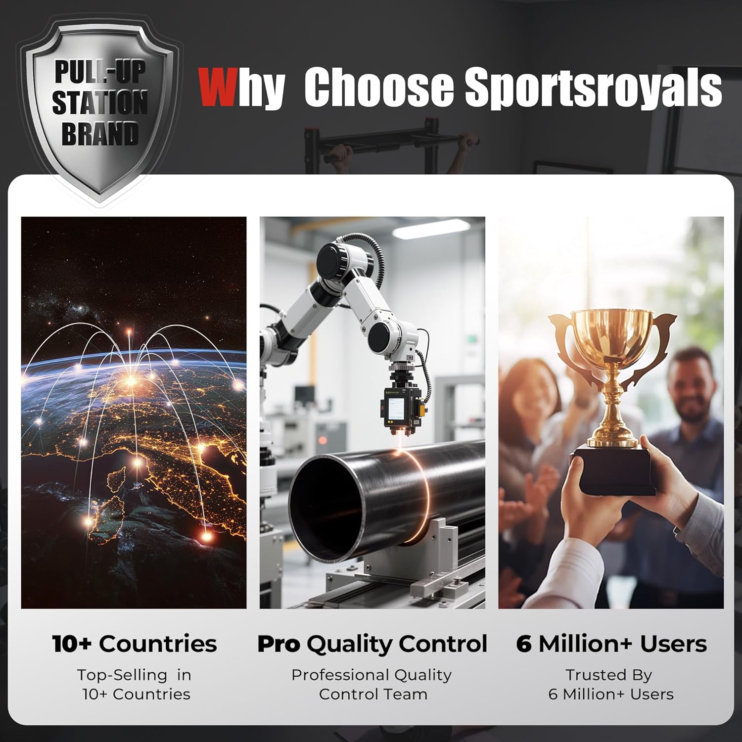 Sportsroyals Power Tower Pull Up Bar Station, 450LBS Stable Pull Up Dip Station for Home Gym Strength Training Equipment #SpringStatements