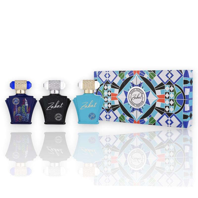 Zakat Parfum | Gift Set | Z6 + Z9 + Z7 | Eau De Parfum | Men's Fragrance | 30 ML | Bergamot - Black Currant & Gardenia Zakat Parfum | Gift Set | Z6 + Z9 + Z7 | Eau De Parfum | Men's Fragrance | 30 ML | Bergamot - Black Currant & Gardenia