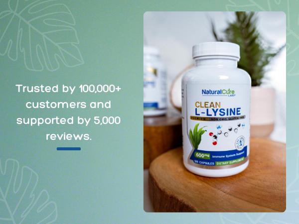 Clean L-Lysine 600mg – Supports Immune Function, Muscle Health & Recovery - 120 Capsules Clean L-Lysine 600mg – Supports Immune Function, Muscle Health & Recovery - 120 Capsules