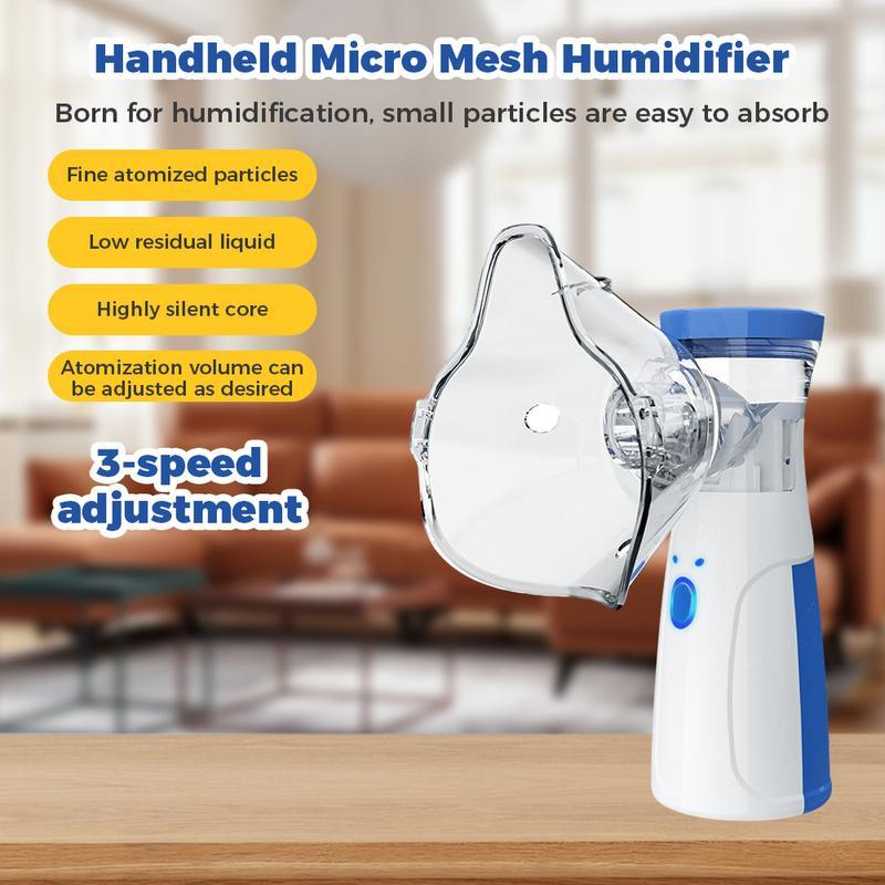 Portable Smart Humidifier with Auto-Cleaning & Dual Modes, Rechargeable Handheld Humidifier for Respiratory Care at Home/Travel, Adult & Kid-Friendly Design-YY