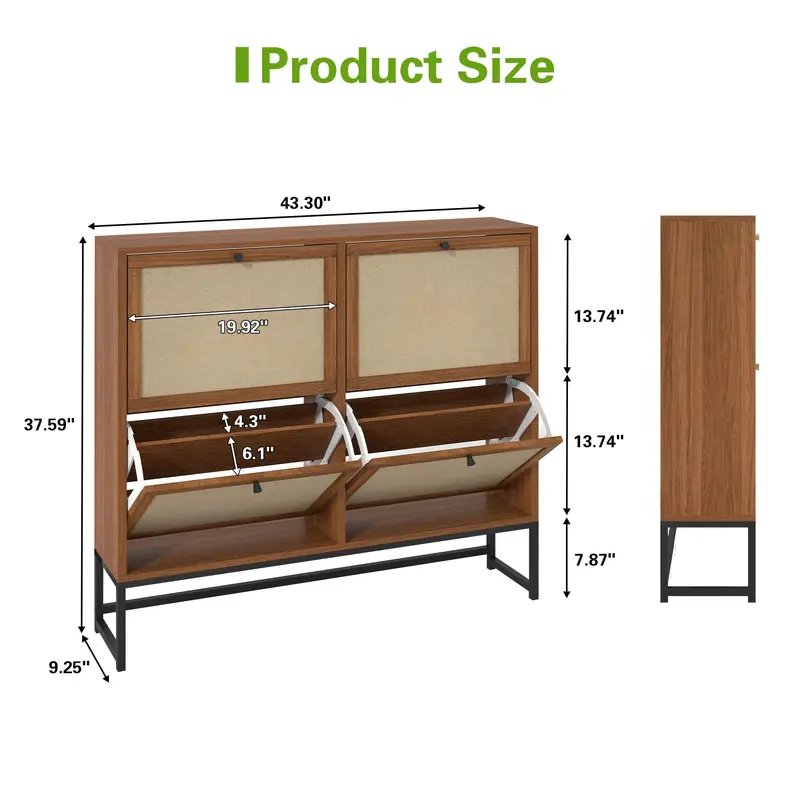 Giratree Shoe Cabinet with Flip Drawers