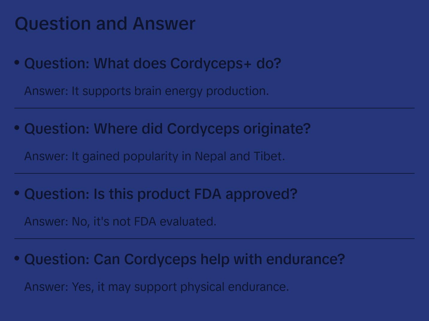Cordyceps+ The advanced brain energy formula.*