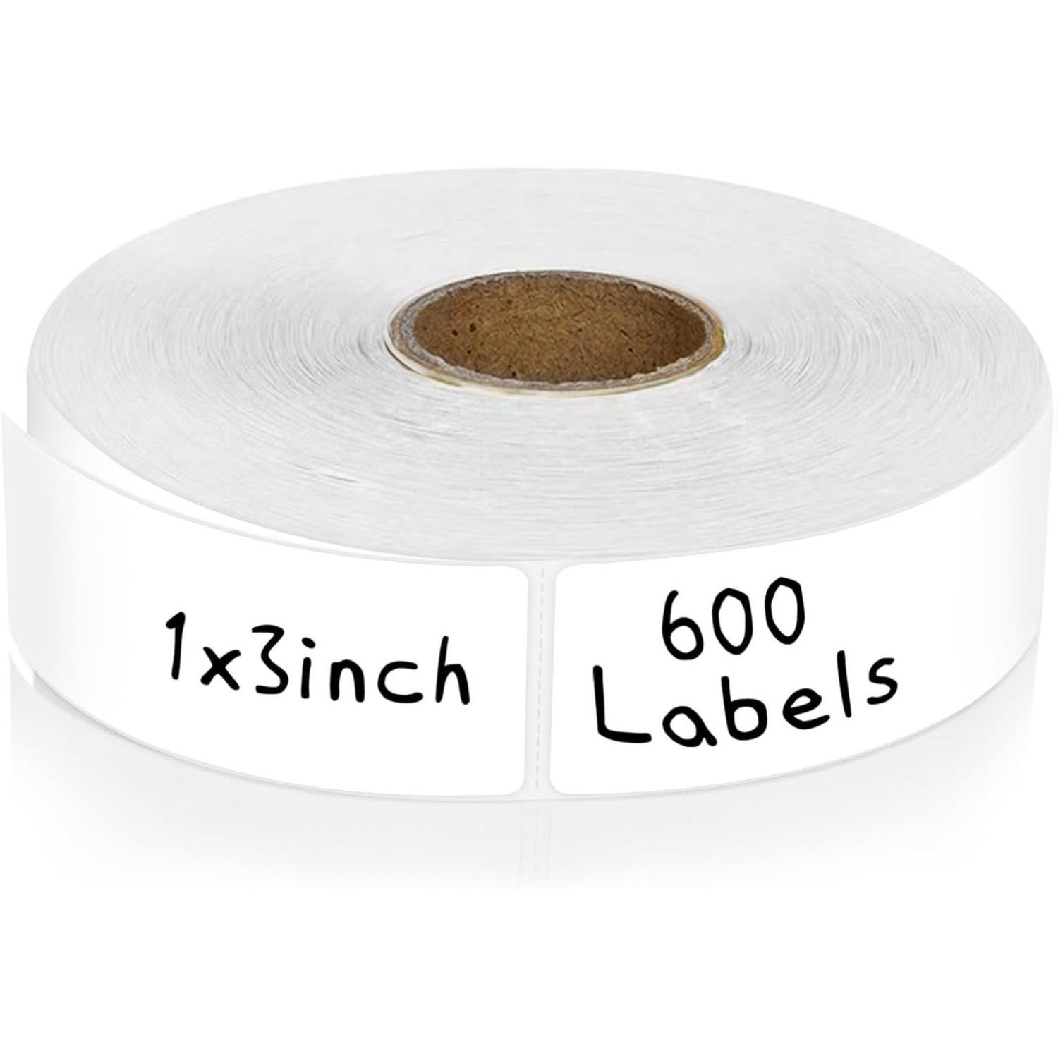 600 Blank Removable Freezer Label Stickers, 1”x3” Waterproof Adhesive Paper Tags with Perforation, Easy to Write & Peel for Food Jars, Bottles, Containers, Refrigerator, Storage 600 Blank Removable Freezer Label Stickers, 1”x3” Waterproof Adhesive Paper Tags with Perforation, Easy to Write & Peel for Food Jars, Bottles, Containers, Refrigerator, Storage